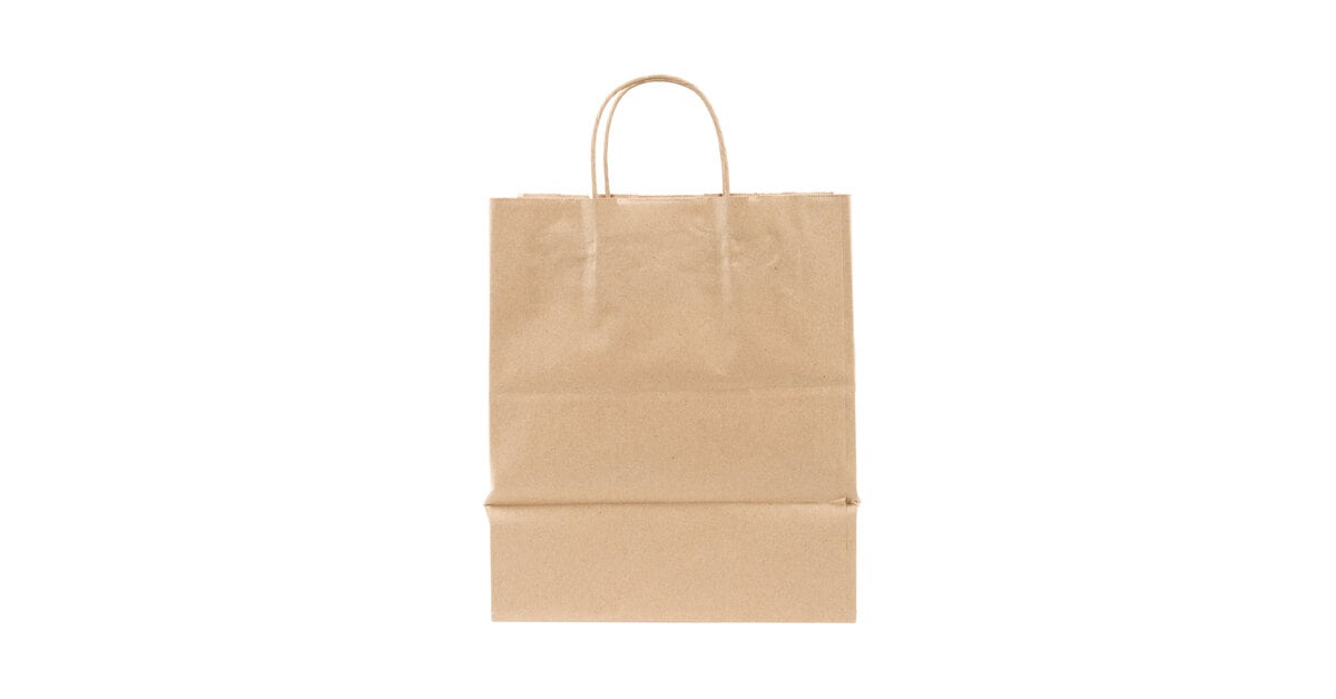Duro Bistro Natural Kraft Paper Shopping Bag with Handles 10