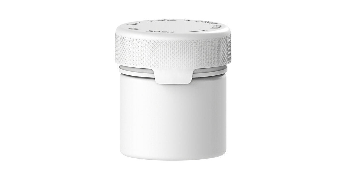 Chubby Gorilla 2 oz. White Cannabis Jar with White Lid - 500/Case