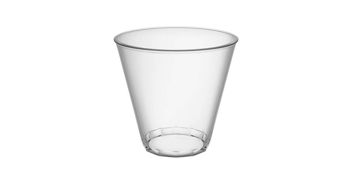 Fineline 405-CL Savvi Serve 5 oz. Squat Clear Hard Plastic Tumbler -  500/Case