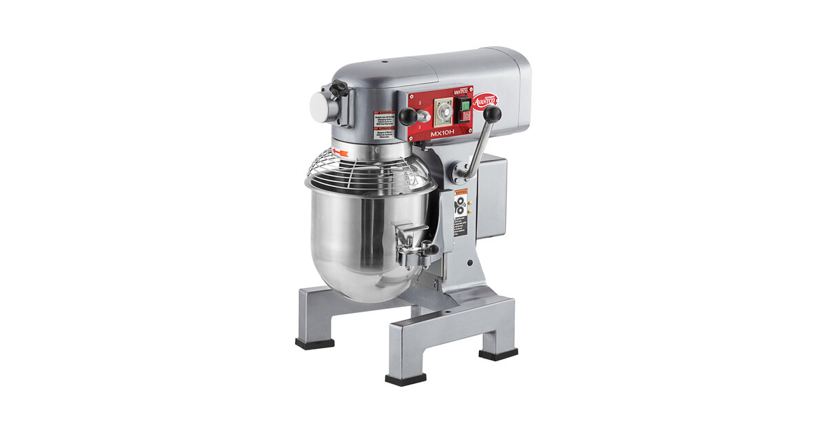 Avantco MX10H 10 Qt. Planetary Stand Mixer with Guard & Standard