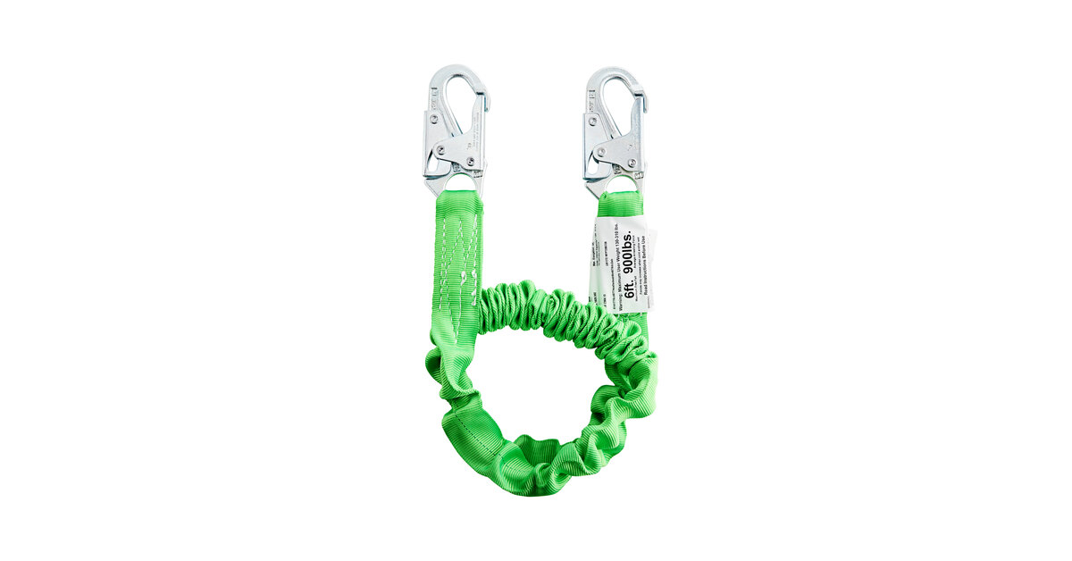 Honeywell Manyard II 6' Green Stretchable Shock-Absorbing Lanyard
