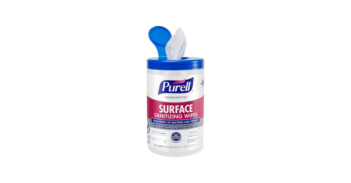 Purell® Surface Sanitizing Wipes - WebstaurantStore
