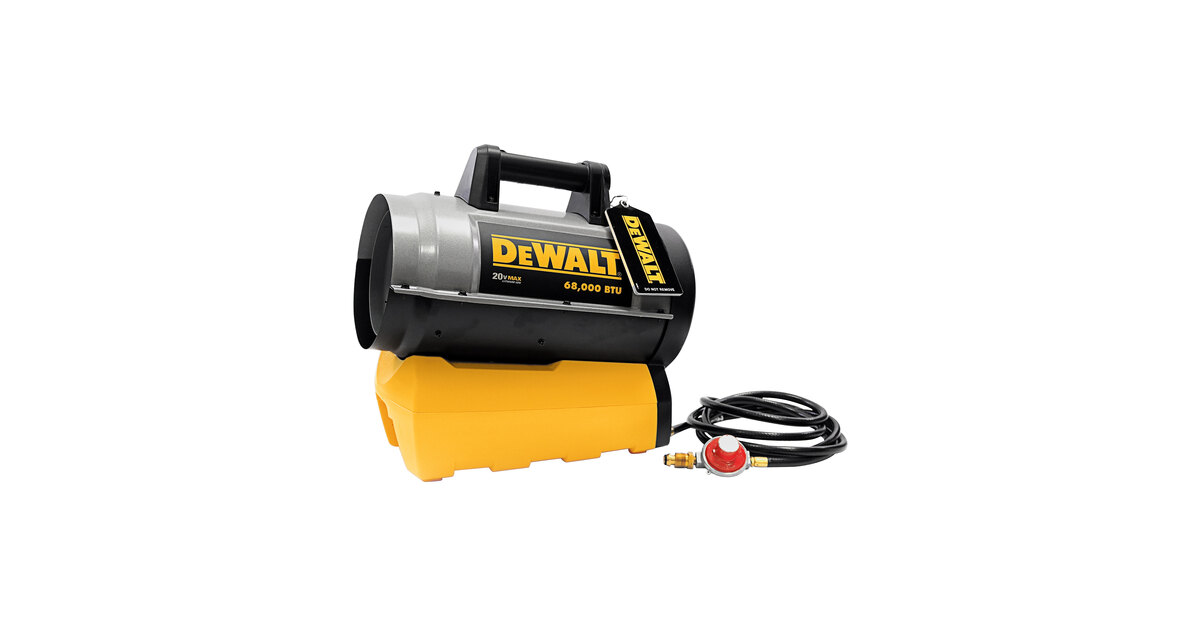 DeWalt Cordless Forced Air Liquid Propane Heater F340661 - 68,000 BTU
