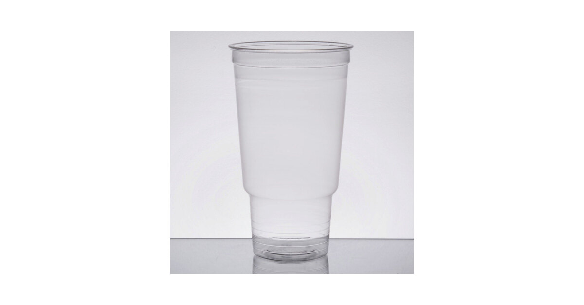 DART 32 oz. Clear Disposable Plastic Cups, Cold Drinks, PET, 25