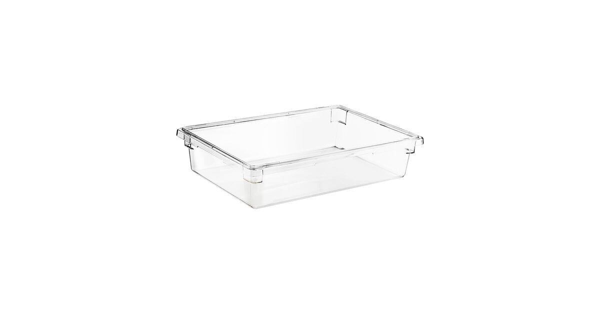 Cambro Camwear 26 x 18 x 6 Red Polycarbonate Food Storage Box with Lid  and 5 Deep Colander