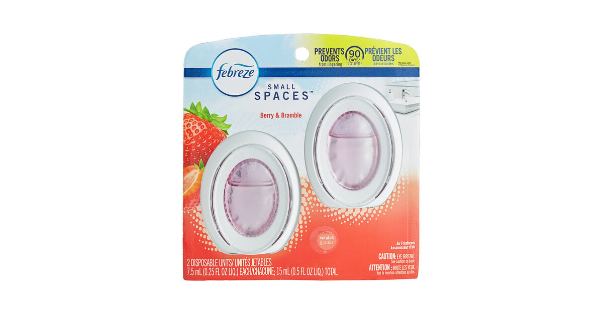 Febreze Small Spaces 92868 Berry & Bramble Scent Passive Air Freshener /  Deodorizer 2 Count - 6/Case