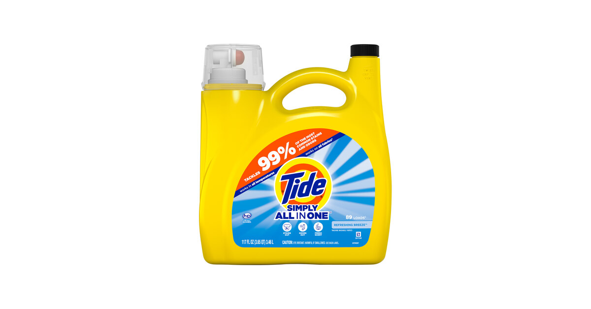 Tide 20788 117 fl. oz. Simply Clean & Fresh Refreshing Breeze Liquid  Laundry Detergent - 4/Case
