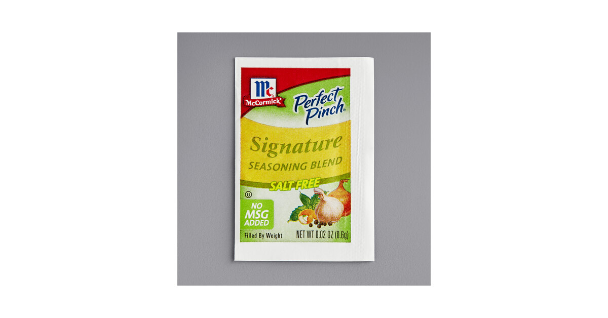 Lawry's Perfect Pinch Salt-Free Signature Seasoning Blend Packets 500/.02  oz.