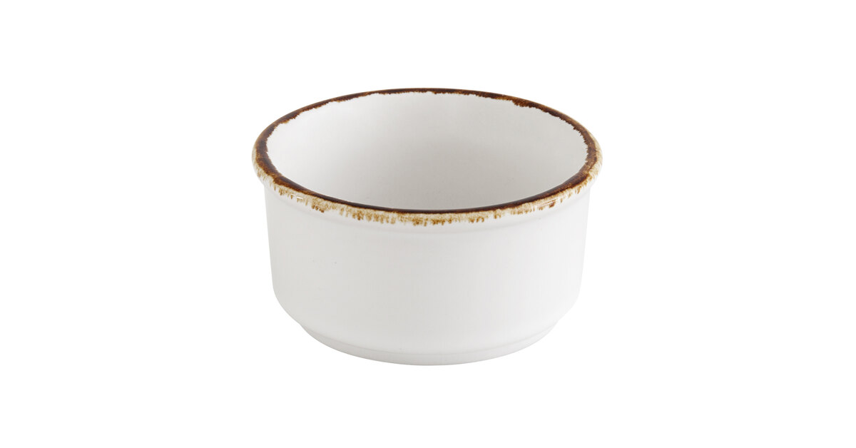 Fortessa Basics Salt TechnoCeram 2.5 oz. Bright White China