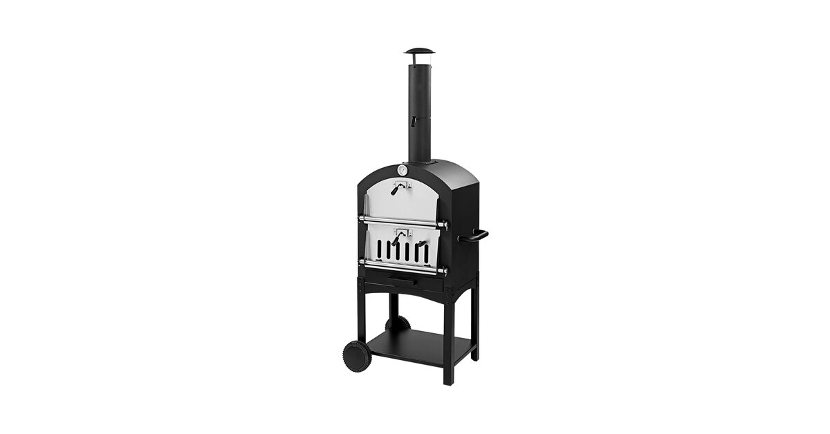 Mobile Wood Burning Outdoor Pizza Oven with Pizza Stone