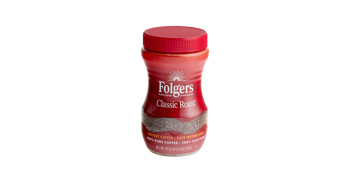 Folgers Classic Medium Roast Instant Coffee - 8Oz at Marilyn Coulter blog