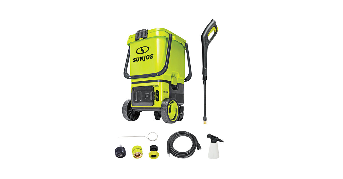Sun Joe 24V-X2-PW1200 iON+ Cordless Pressure Washer with 4.0 Ah Batteries  and Charger - 1196 PSI; 1.0 GPM