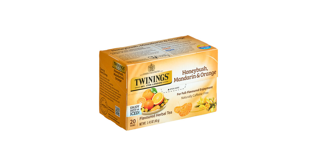 Twinings Honeybush, Mandarin & Orange Herbal Tea Bags - 20/Box