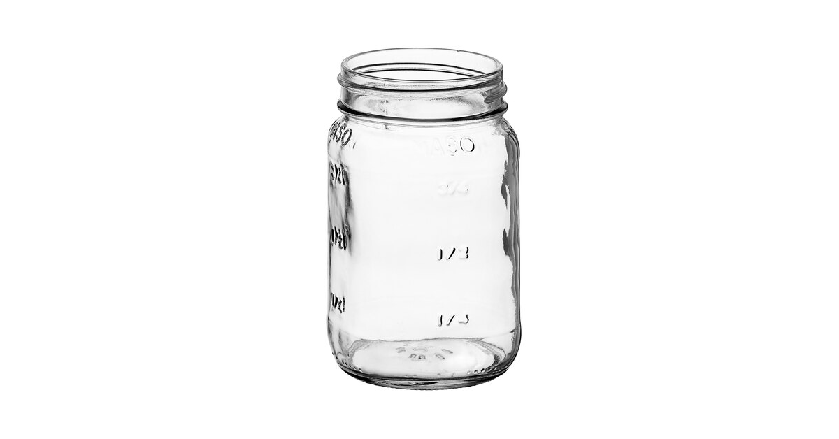 16oz Glass Mason Jar Mug with Handle - 70/450 Finish