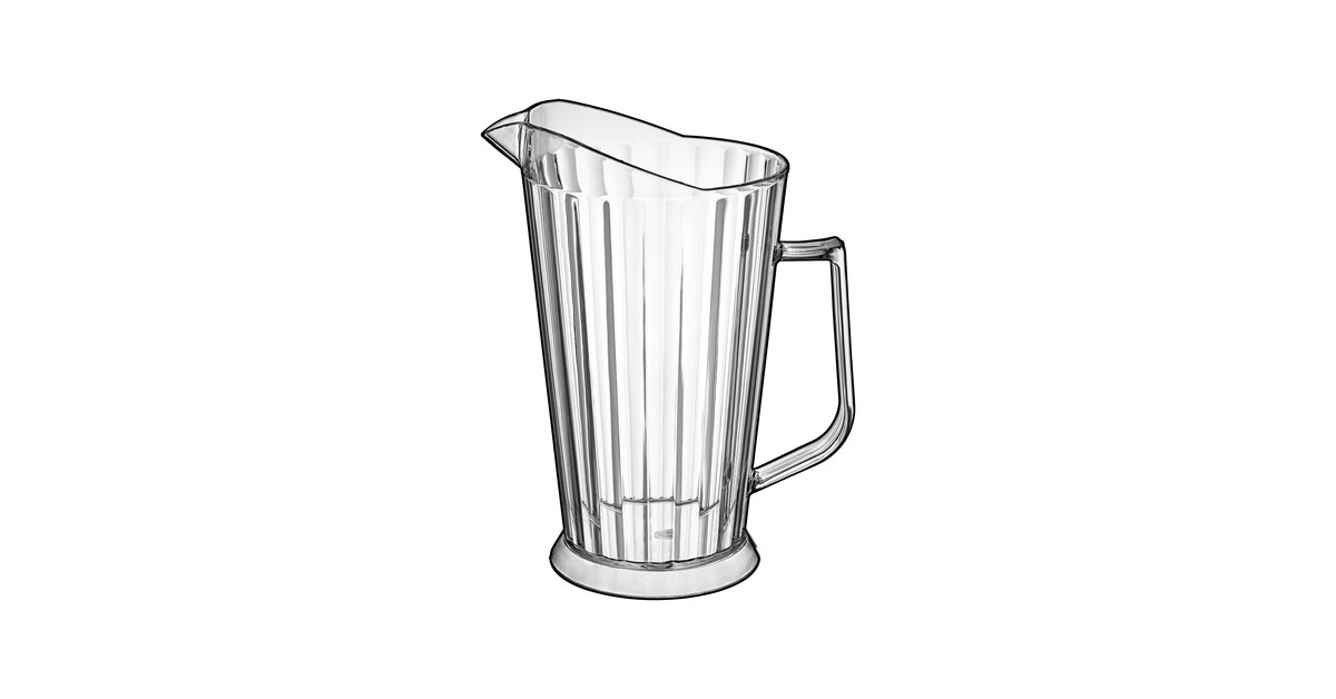 thumbnail image 2 of Royal Industries 60 Oz Clear Polycarbonate Pitcher – Dishwasher Safe, Shiny Finish (1-Pack) 2 of 4