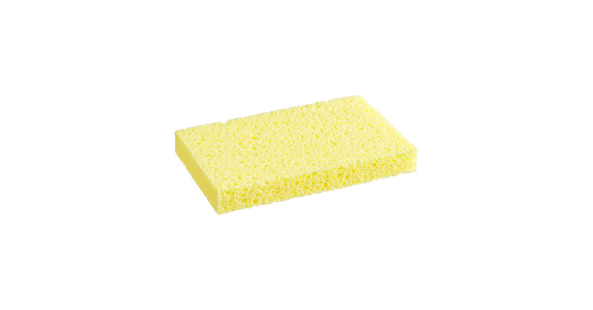 Lavex 6 x 3 1/2 x 3/4 Pink Cellulose Sponge - 6/Pack