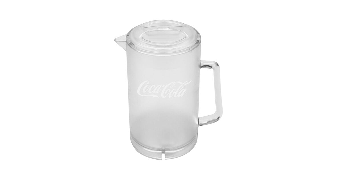 GET 64 oz. Textured SAN Plastic Pitcher with Coca-Cola® Logo P
