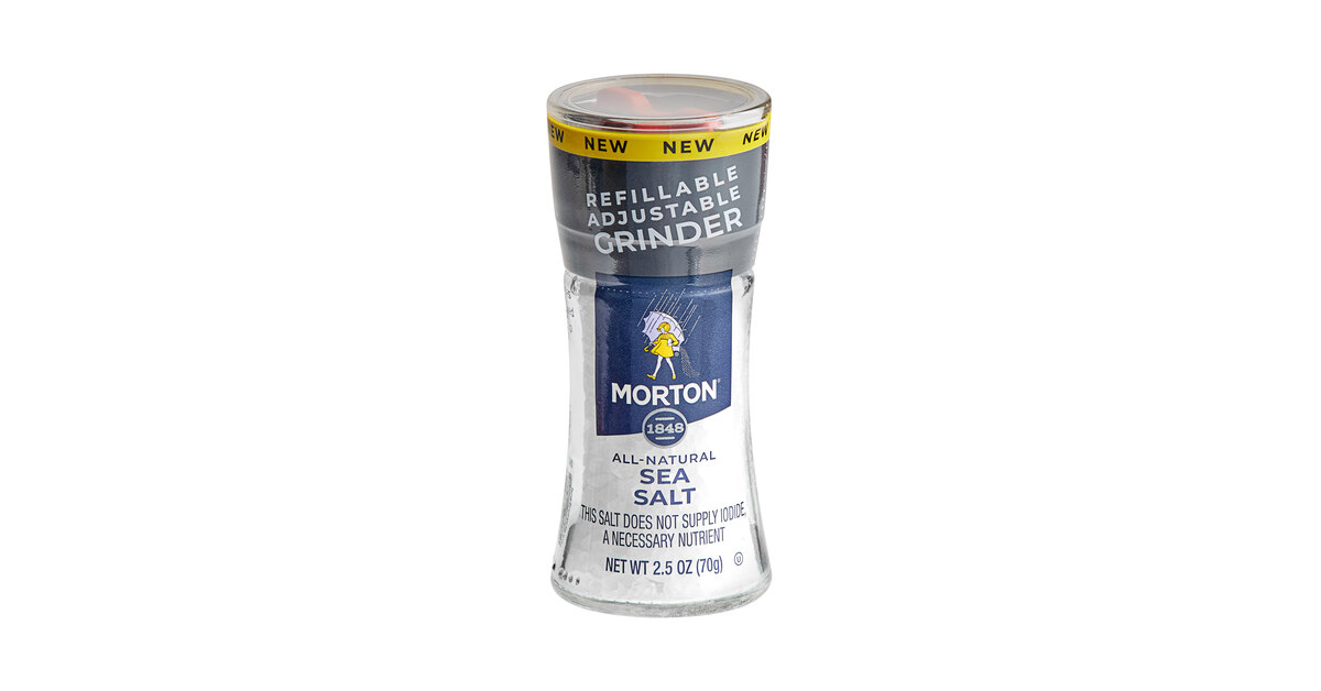 Morton® Adjustable, Refillable Glass Grinders - Morton Salt