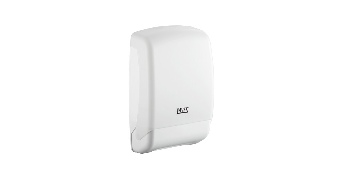 Lavex Translucent White C-Fold / Multi-Fold Paper Towel Dispenser