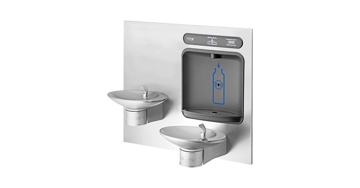 Halsey Taylor HTHB-OVLSEBP-I HydroBoost Stainless Steel Hands-Free