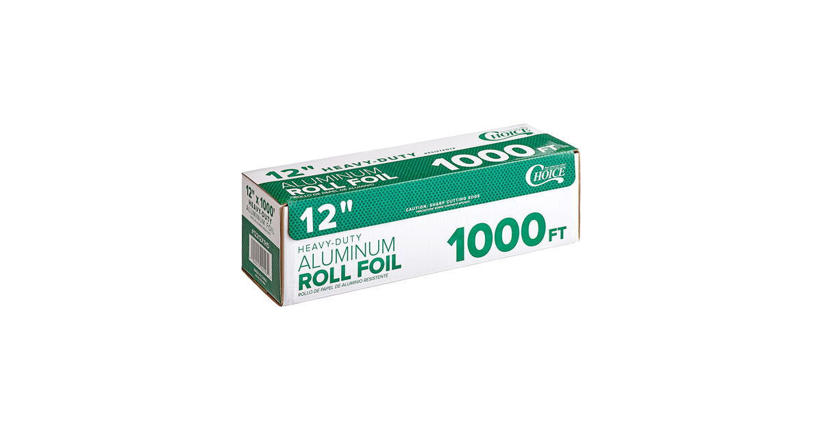 Ultra-Thick Heavy Duty Household Aluminum Foil Roll (12” x 300 Square Foot  Roll) with Sturdy Corrugated Cutter Box - Heavy Duty Food Safe Foil Wrap 