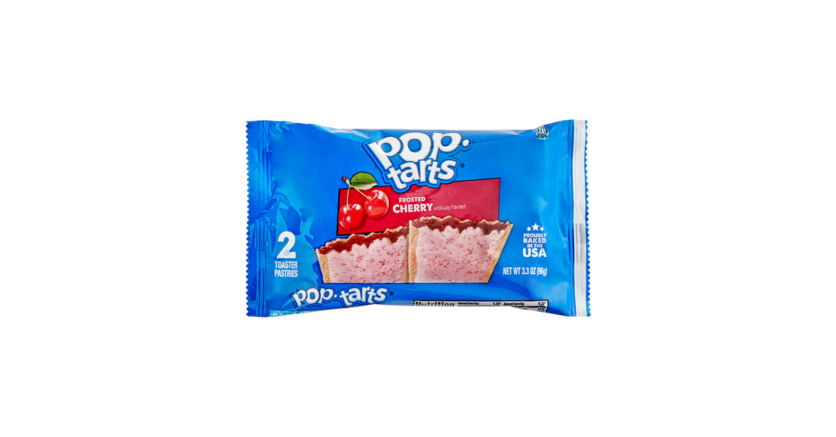 Pop-Tarts Frosted Cherry Toaster Pastry 2-Pack - 72/Case