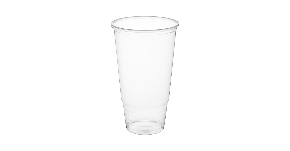 Choice 42 oz. Clear PP Plastic Cold Cup with Dome Lid - 50/Pack