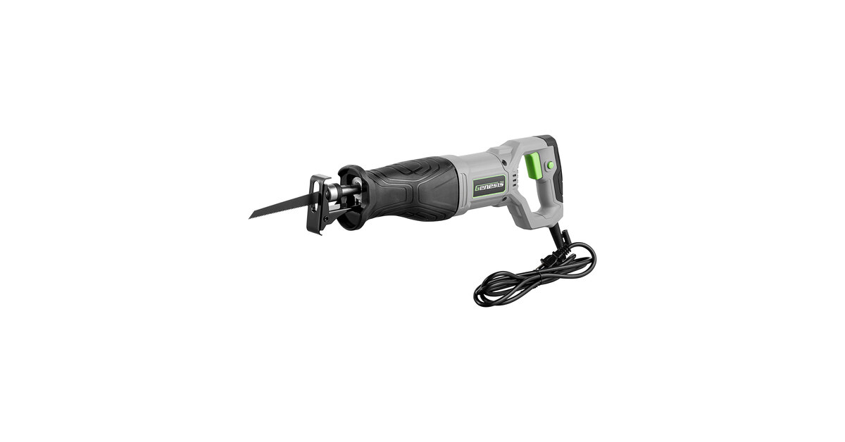 750W Corded Reciprocating Saw with Branch Holder and 2x Blades in Kit Box