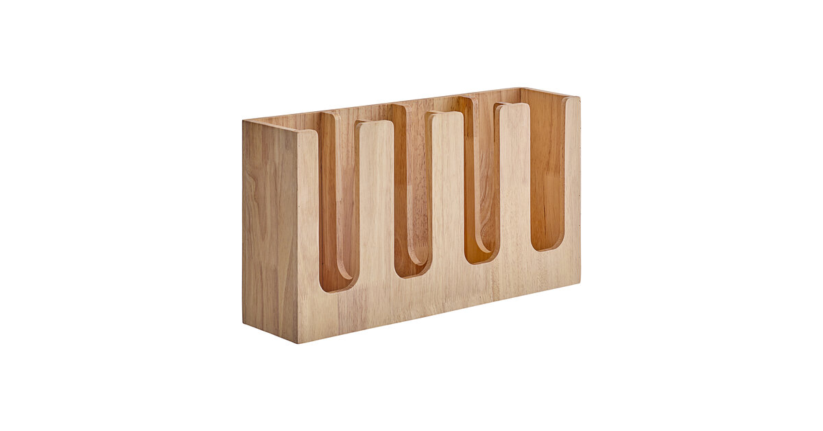 Acopa Lid Wood Horizontal and 4-Section Organizer Cup