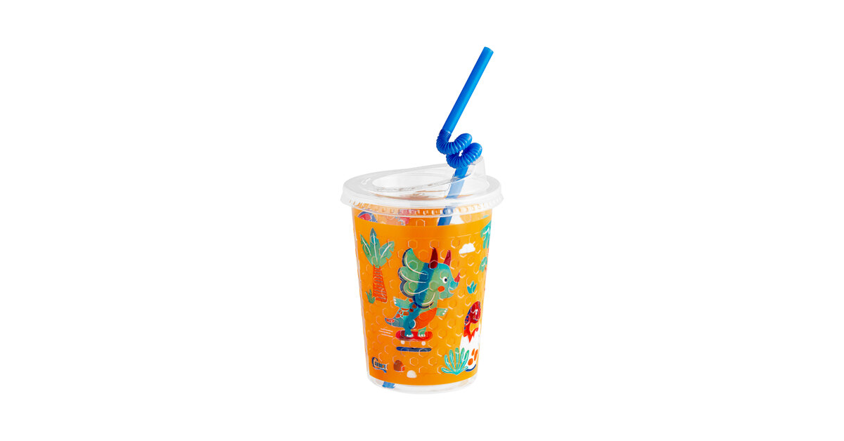  yirenbang High-Value Smart Children's Thermos Cup Student Water  Cup Cute Cartoon with Cup Sleeve Children's Pot Straw net red Cup(Little  Dinosaur(Without Pocket),550ml) : Toys & Games