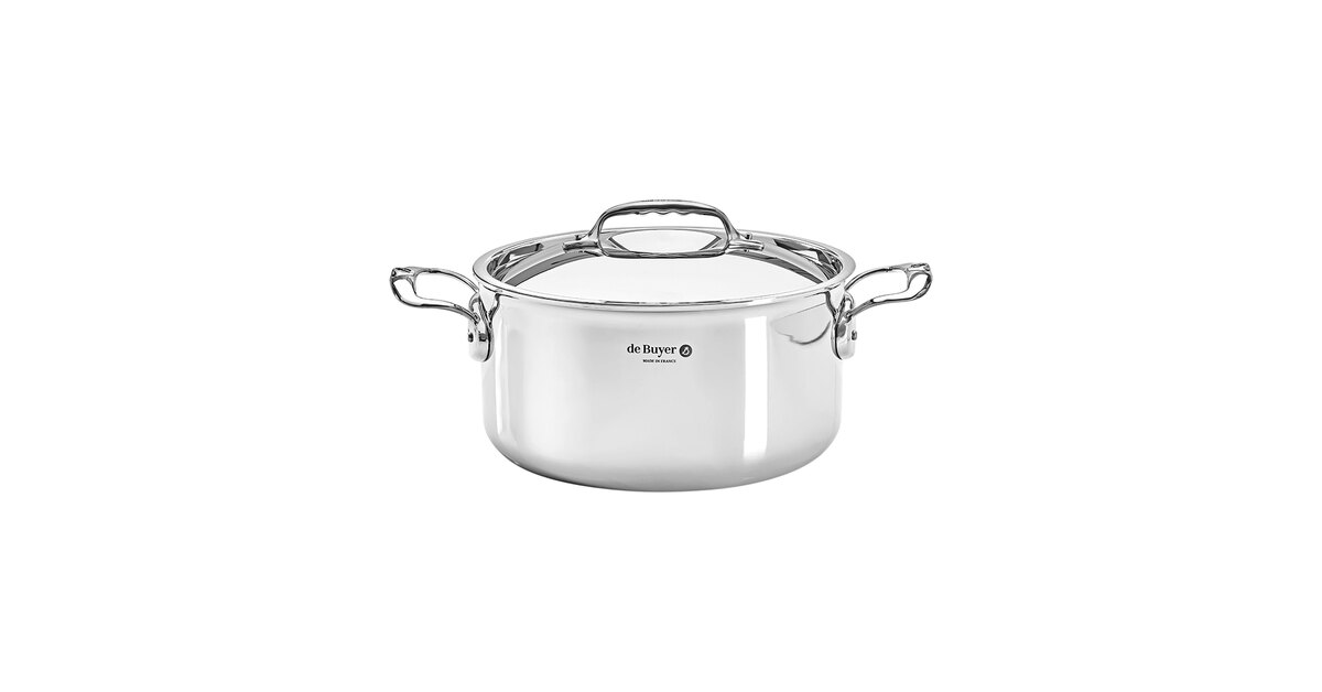 de Buyer Affinity 5.7 Qt. 5-Ply Stainless Steel Sauce Pot with