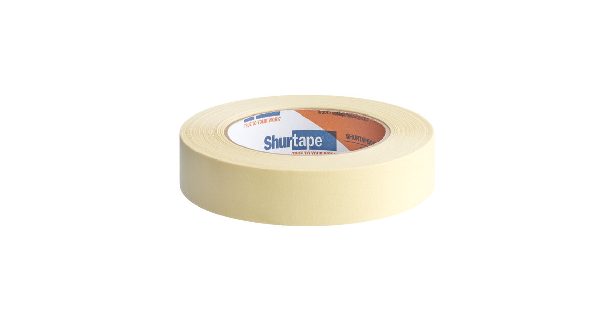 Shurtape CP 083 1 x 60 Yards Natural Utility Grade Masking Tape 100530