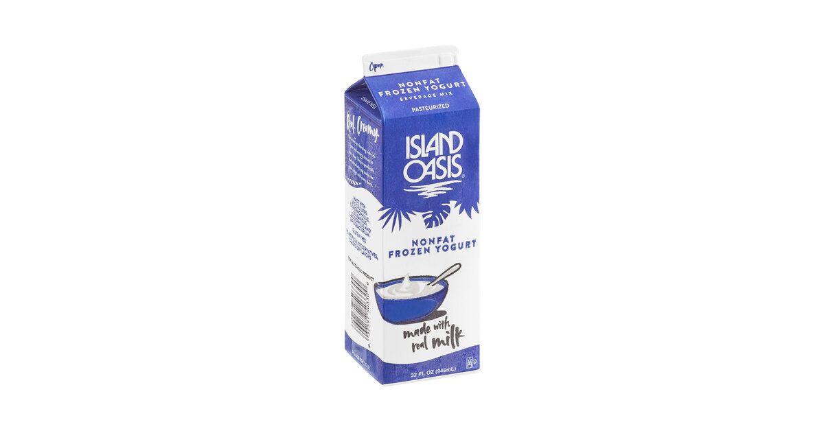 Island Oasis Nonfat Pasteurized Yogurt Frozen Beverage Mix 32 fl