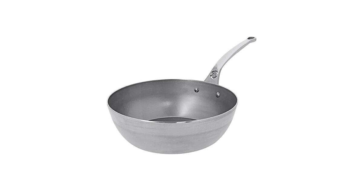 de Buyer MINERAL B Carbon Steel Country Fry Pan with Two Handles - 11” -  Ideal for Sauteing, Simmering, Deep Frying & Stir Frying - Naturally  Nonstick