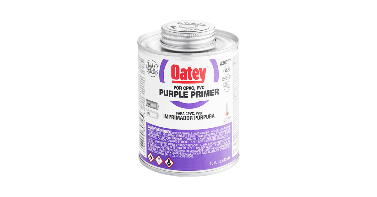 Oatey 30757 16 oz. Purple Primer for PVC / CPVC Pipe & Fittings