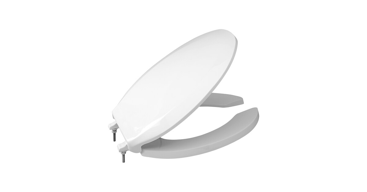 Zurn Elkay Z5957SS-EL Elongated Open Front Toilet Seat with Cover