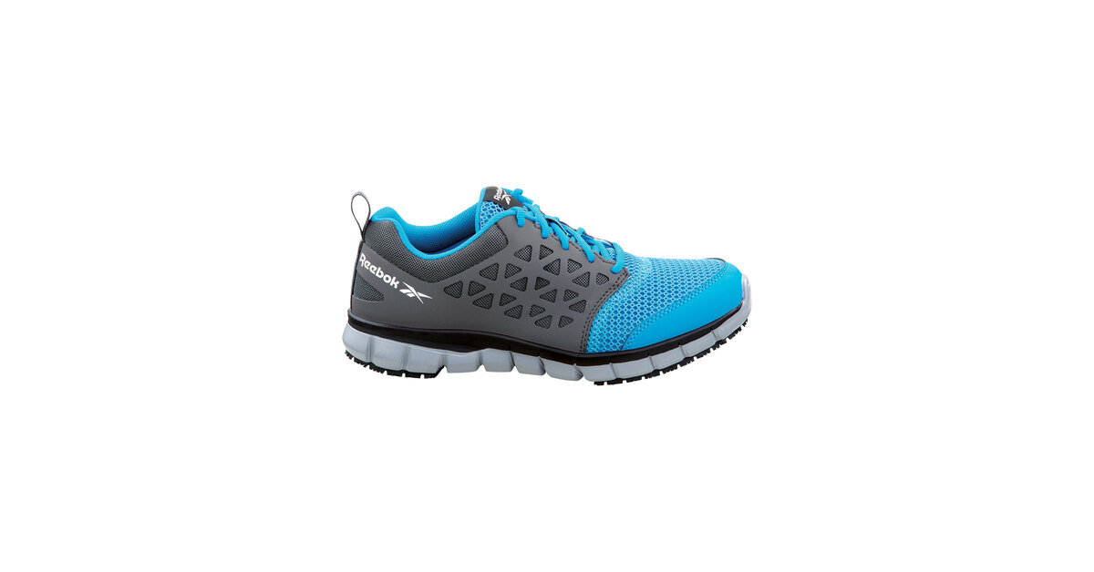 NEW REEBOK WORK men\'s sublime alloy safety toe shoes in blue/gray Reebok Sublite Cushion Work - RB4144 - Men main image 3