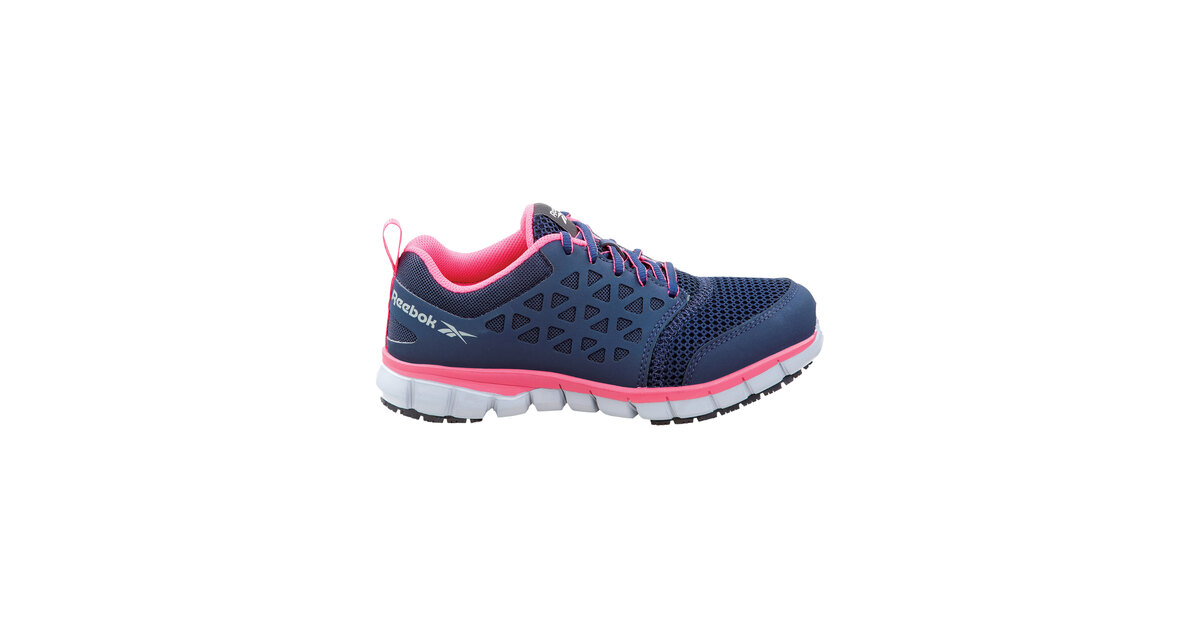 Reebok Work Sublite Women's Medium Width Navy Pink Soft Toe