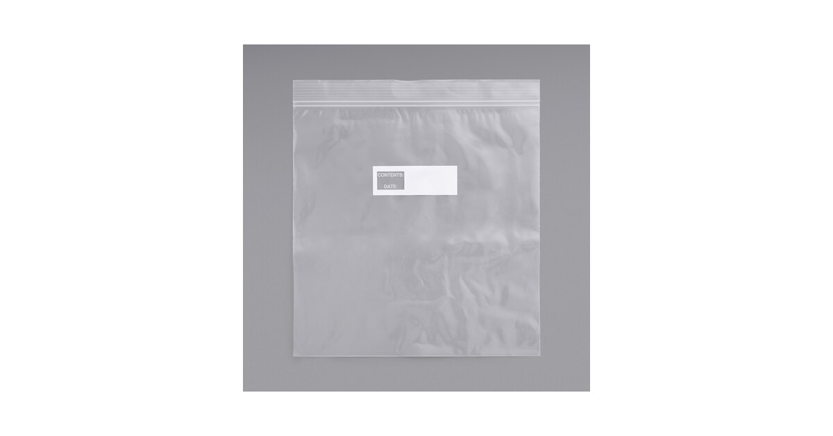 Berry One Gallon Storage Bag with Double Zipper and Write-On Label 10 9/16  x
