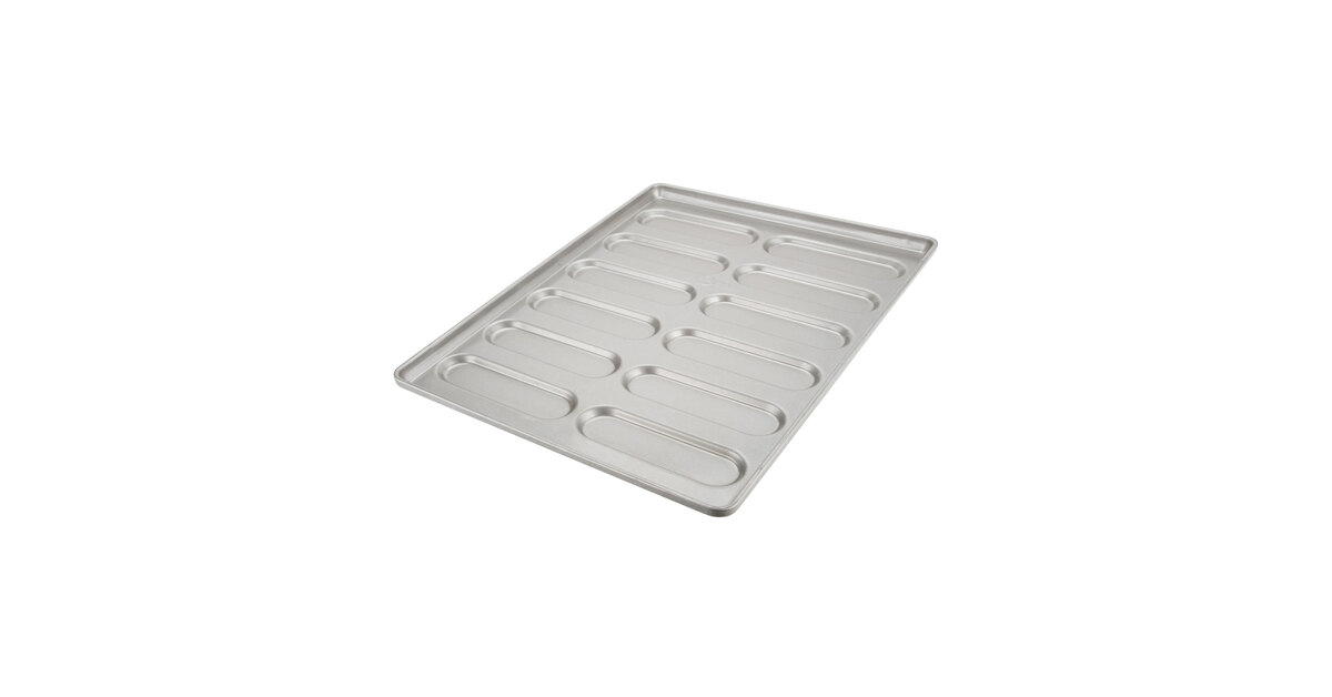 Chicago Metallic 41055 Glazed Aluminized Steel Rounded End Hoagie