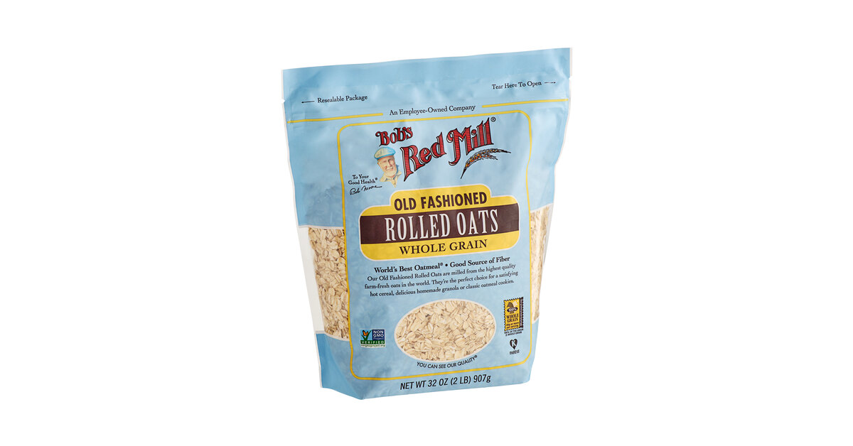 Bob's Red Mill Organic Quick Cooking Rolled Oats – Whole Grain, 32 Oz (907g), Perfect For Breakfast & Baking