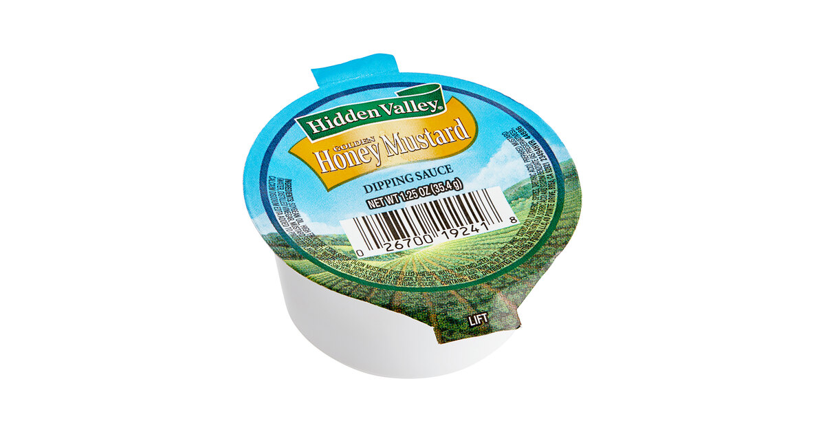 Hidden Valley Golden Honey Mustard Dressing Cup 1.25 oz. - 96/Case