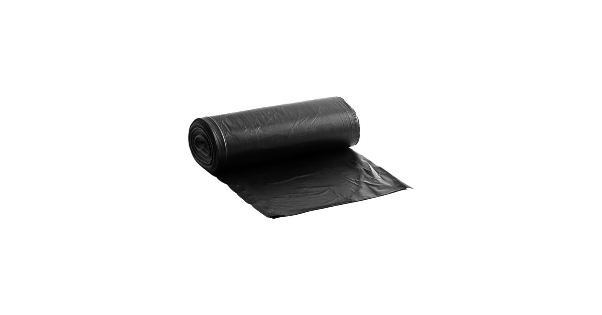 Heritage® High-Density Waste Can Liners, 55gal, 22mic, 38 x 60, Black,  150/Carton HERZ7660WKR01