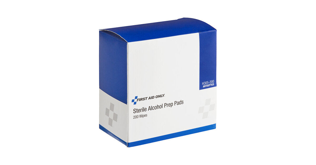 First Aid Only H305-200 Alcohol Antiseptic Pad - 200/Box