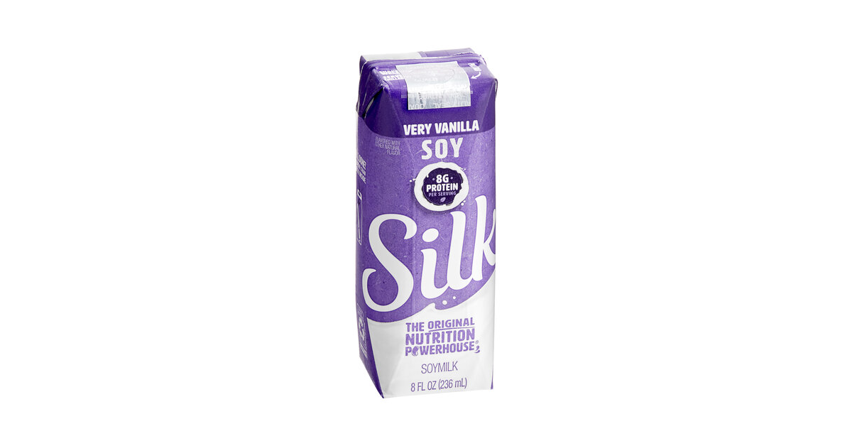 Silk Very Vanilla Soy Milk 8 fl. oz. - 18/Case