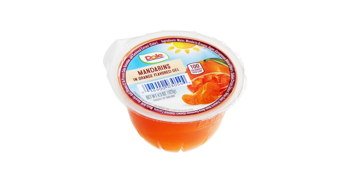 Dole Mandarin Oranges in Orange Flavored Gel Cup 36/Case