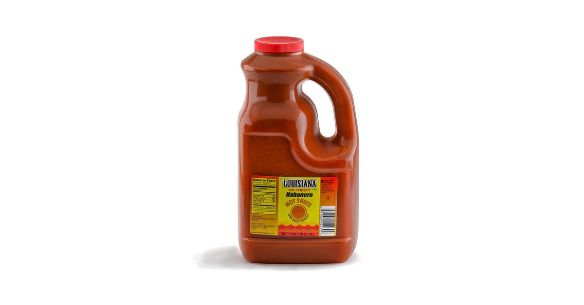 Louisiana Supreme 1 Gallon Hot Sauce - 4/Case