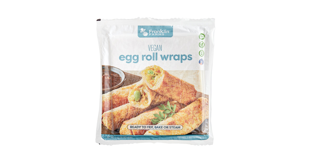 Franklin Farms Vegan Egg Roll Wrapper 1 lb. - 6/Case