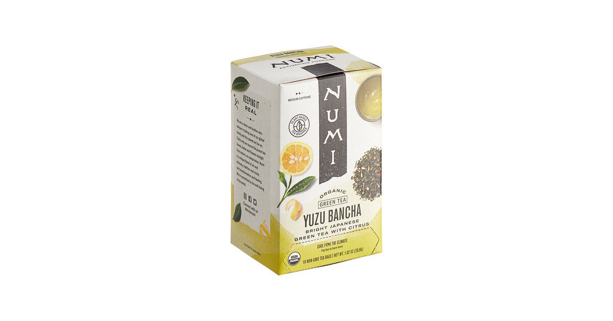 Numi Organic Yuzu Bancha Tea Bags - 16/Box