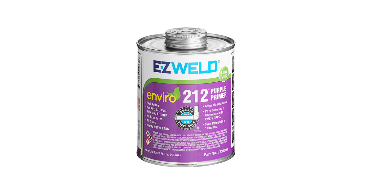 E-Z Weld EZ21204N 32 oz. Purple PVC Primer